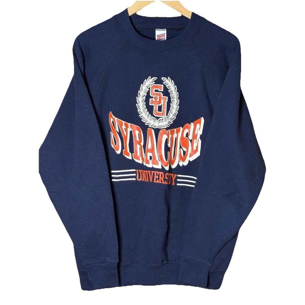 Vintage Soffe Sweats Syracuse University Navy Crewneck Sweatshirt XXL‎ USA